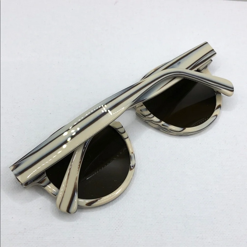 Illesteva leonard sunglasses c.123 cream marble stripe UNISEX, with case, Italy.